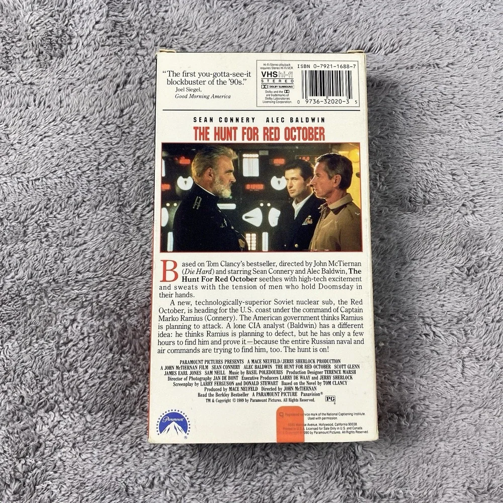 The‎ Hunt for Red October (VHS, 1990)
